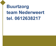 Buurtzorg team Nederweert  tel. 0612638217